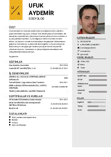 Sosyolog Cv Örnekleri cv indir